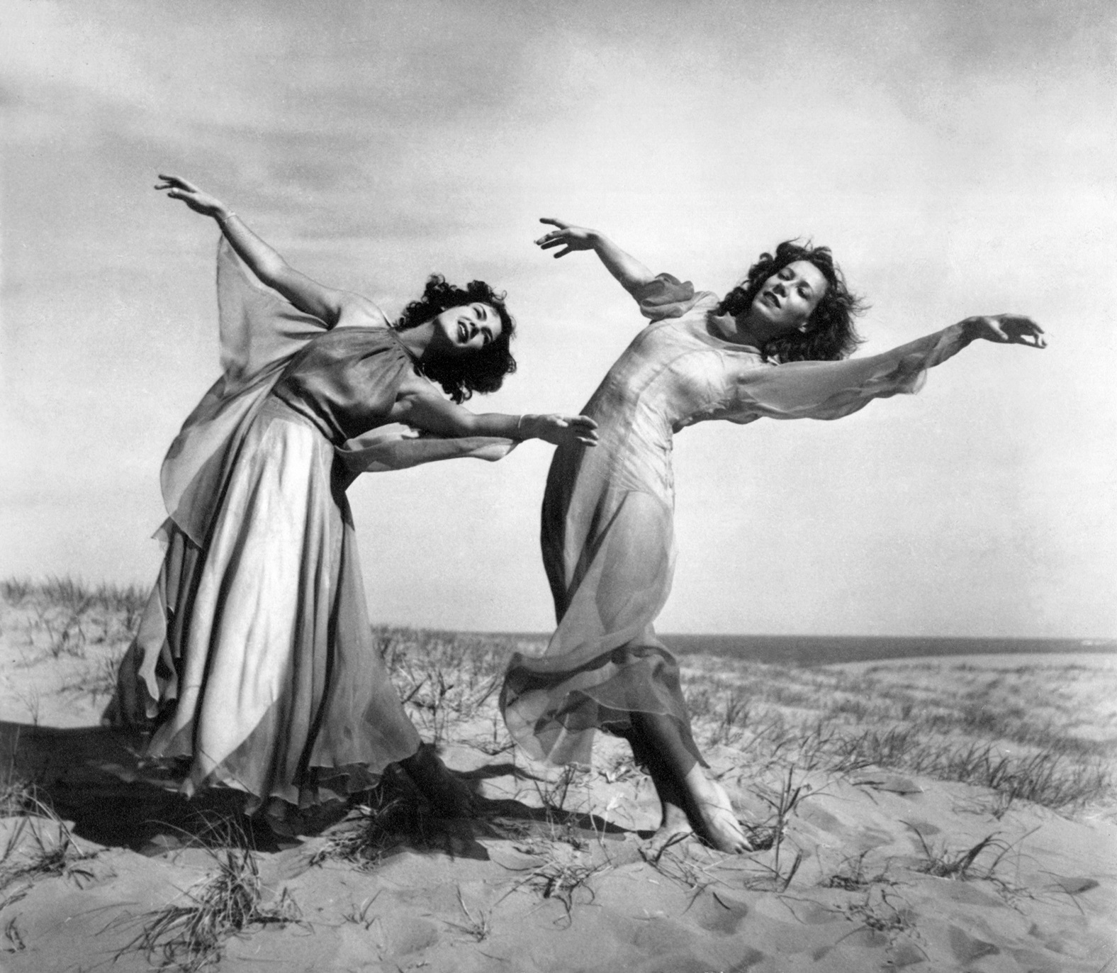 Shona Dunlop MacTavish (right) dances with Hilary Napier in Sydney, 1947, from the MacTavish...