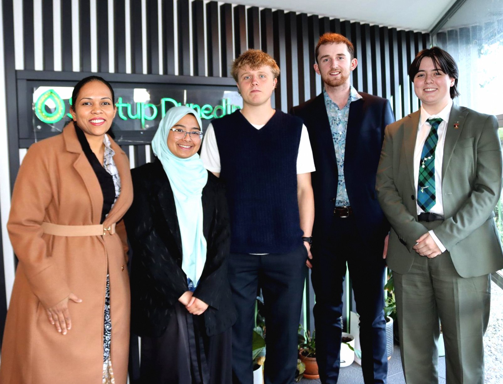 Business winners (from left) Yasomaili Sandaruwani, Sofea Haizal, Sean Galdeman, Nicholas...