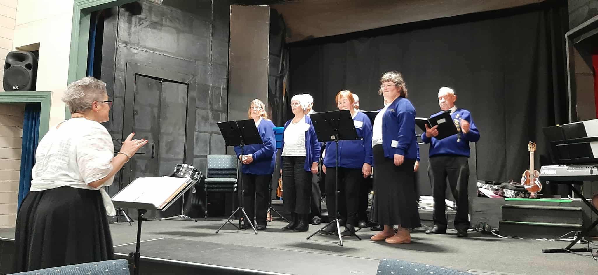 Waimate singing group Sou’p perform under the guidance of conductor Ina de Paauw-Fontein.


