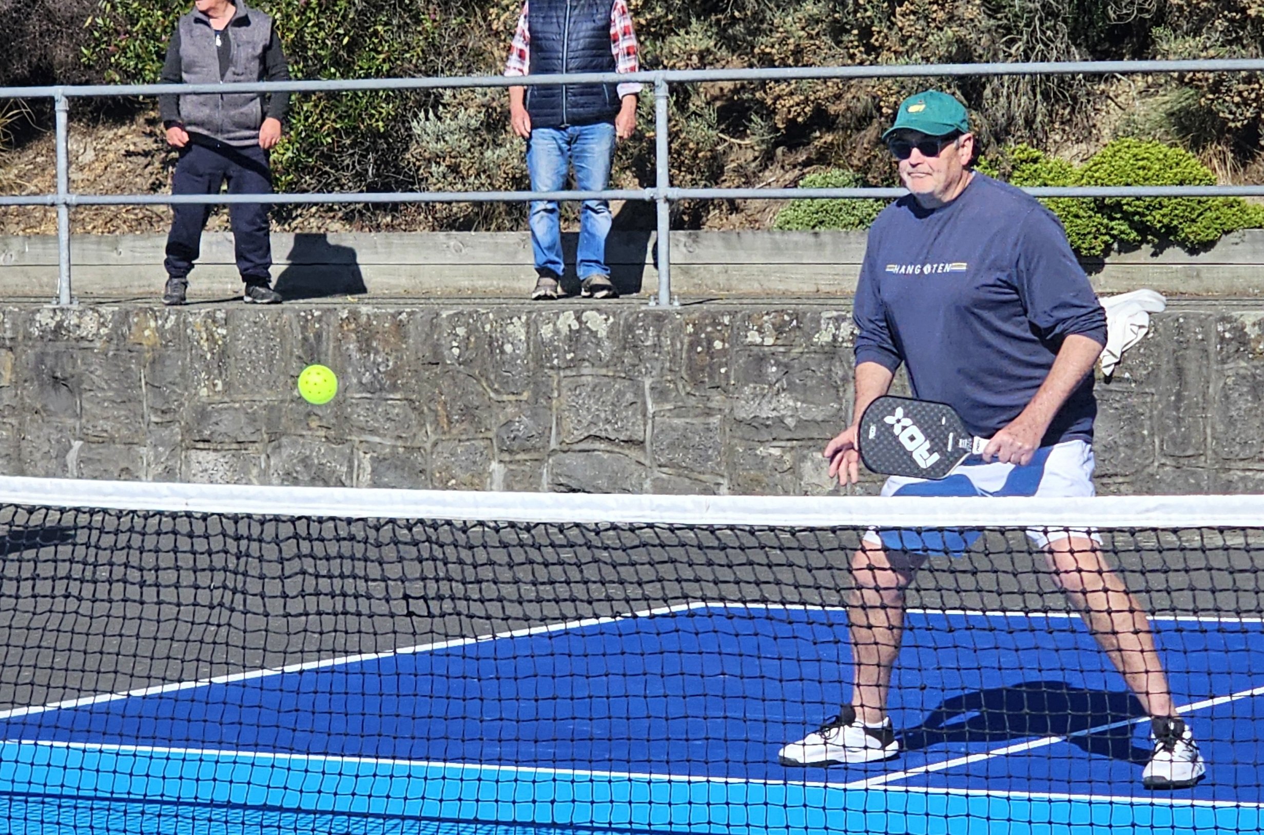 The four new courts at Caroline Bay are the first permanent outdoor free public pickleball courts...