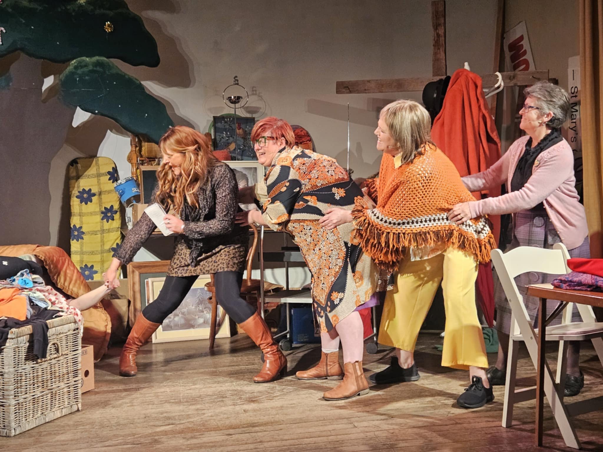 Working hard at a recent rehearsal for the Charitable Sisterhood of the Second Trinity Victory...