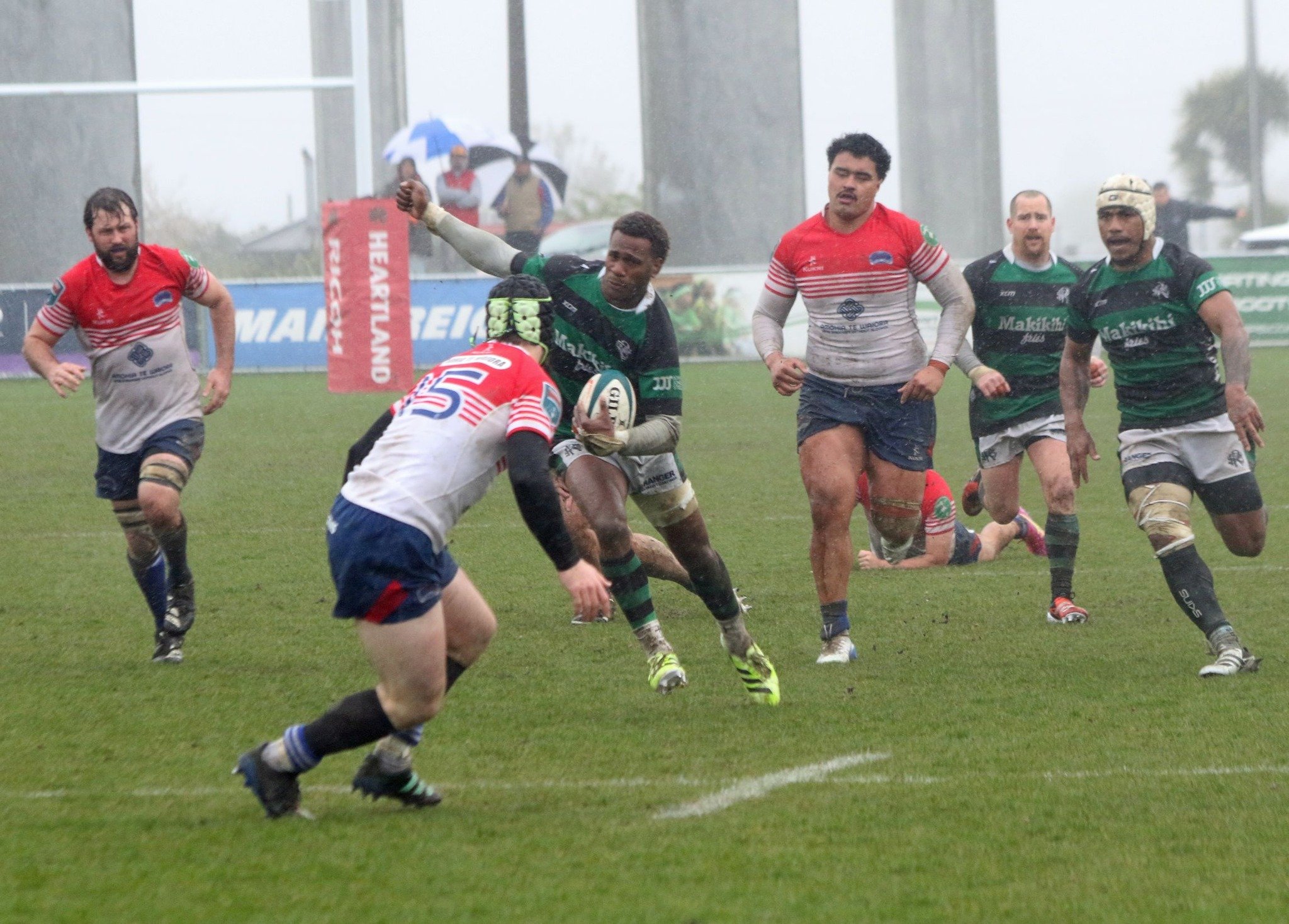 Sireli Masi just before he scored his ninth try this season, putting him top equal on the try...