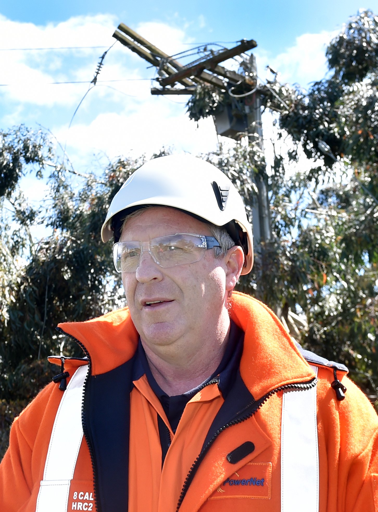 Powernet chief executive Paul Blue visits a Clydevale farm yesterday to talk to customers and...