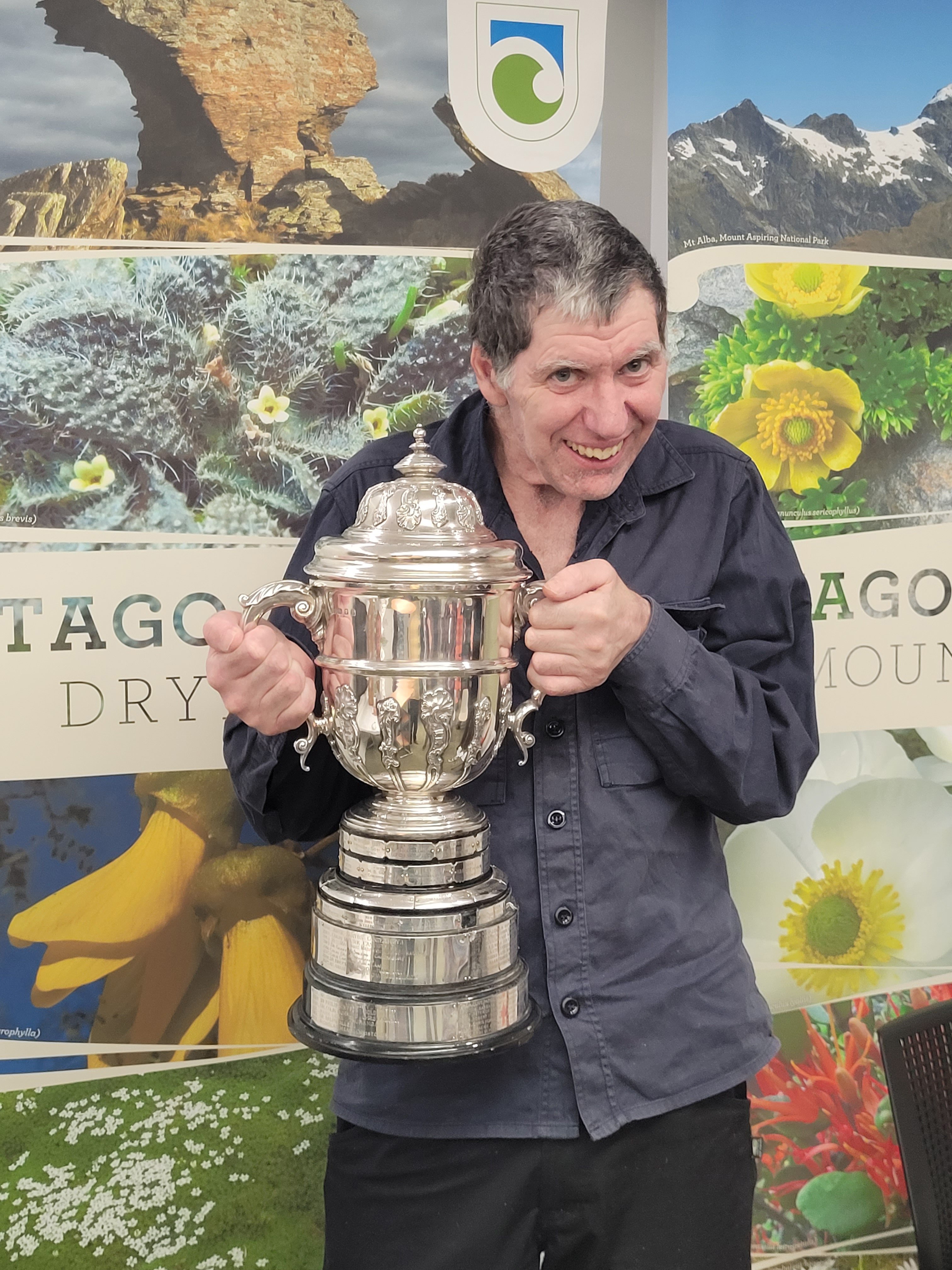 Kelvin Lloyd holds the Loder Cup. PHOTO: SUPPLIED
