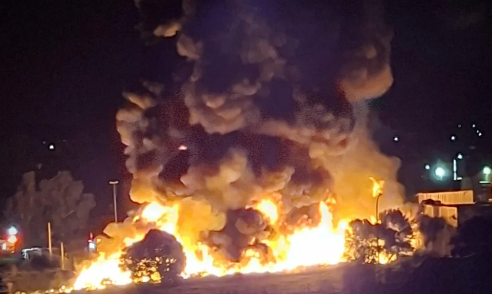 More than 60 firefighters tackled the first blaze on Monday. Photo: supplied