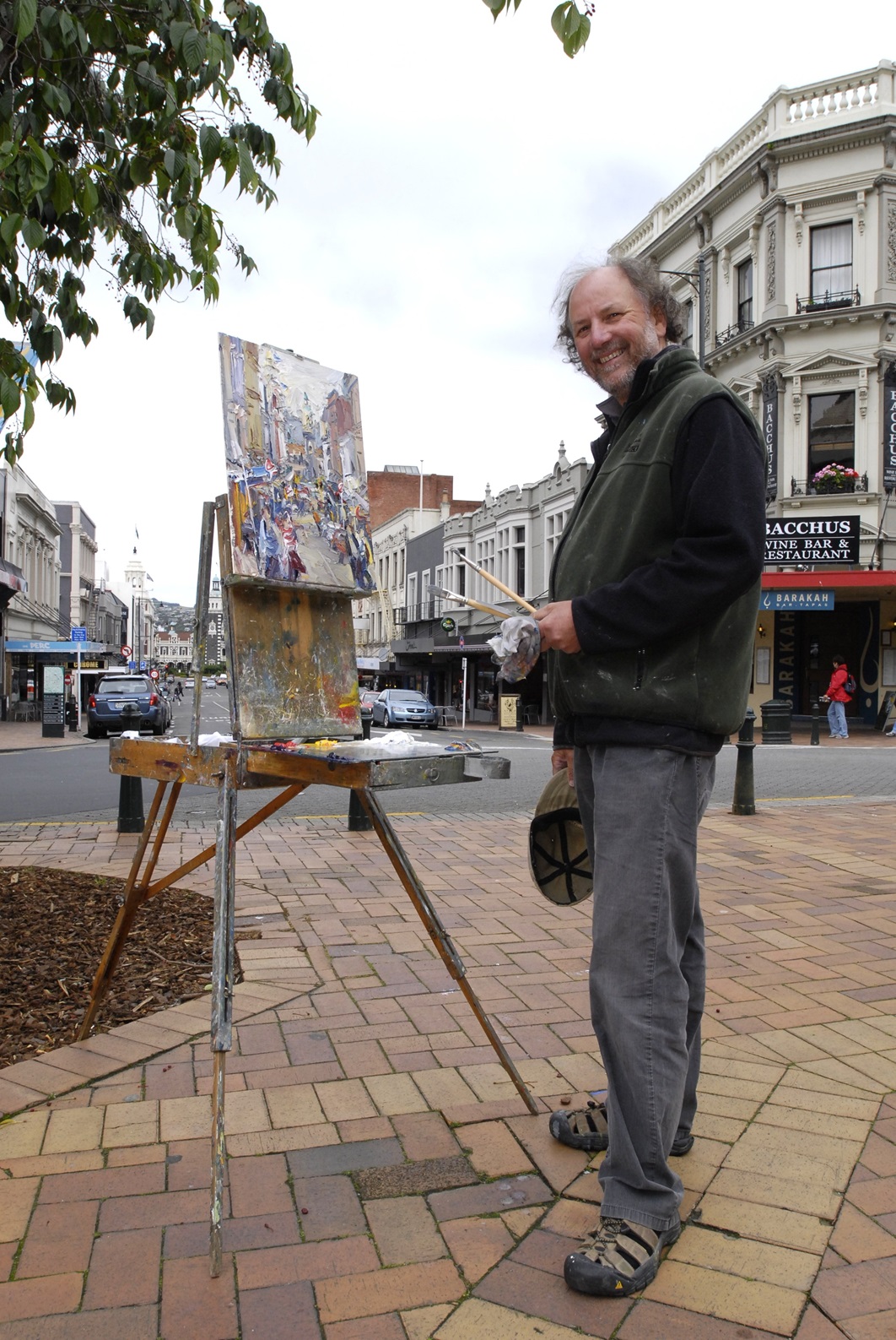 John Badcock, of Geraldine, captures a scene in lower Stuart St from the Octagon back in 2010....
