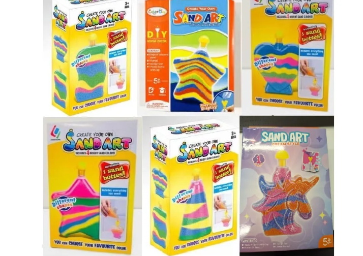 The latest coloured sand products to be recalled over asbestos fears. Photo: Supplied via RNZ
