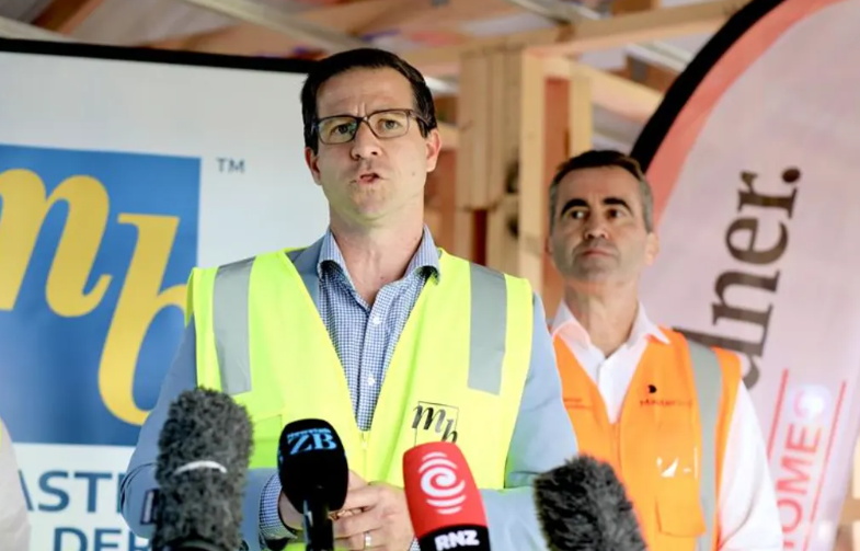 Building and Construction Minister Chris Penk. Photo: RNZ/Marika Khabazi