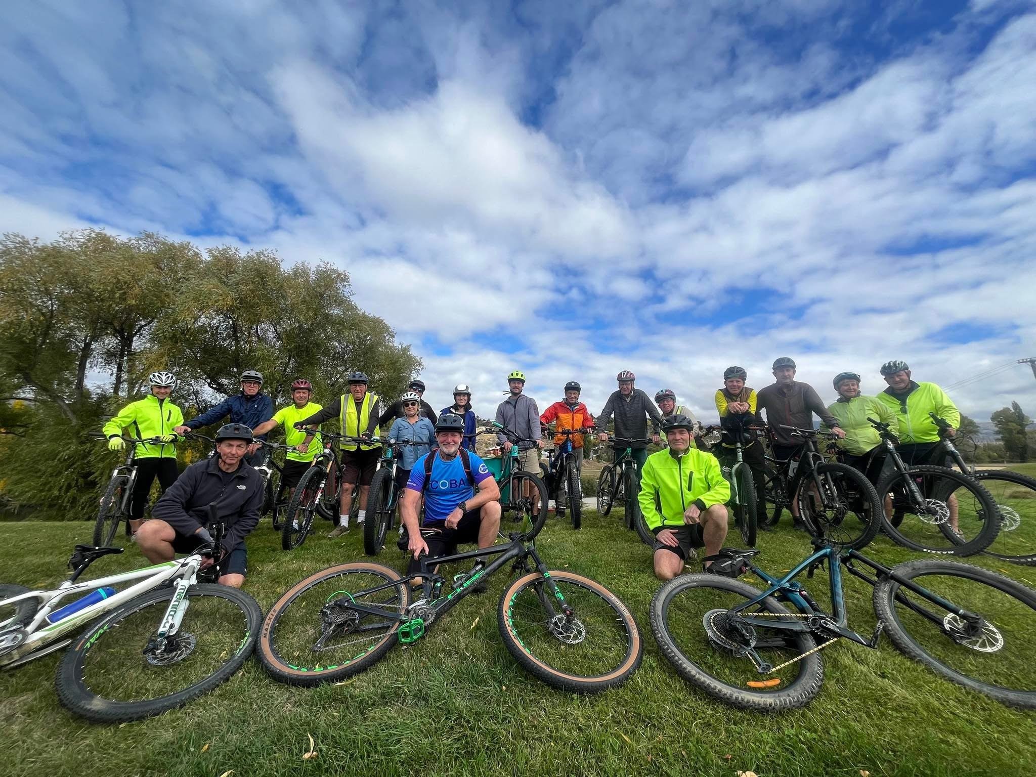 Community of Bike Ambassadors founder Chris Foggin (front, in blue) with some of the 60 adults...