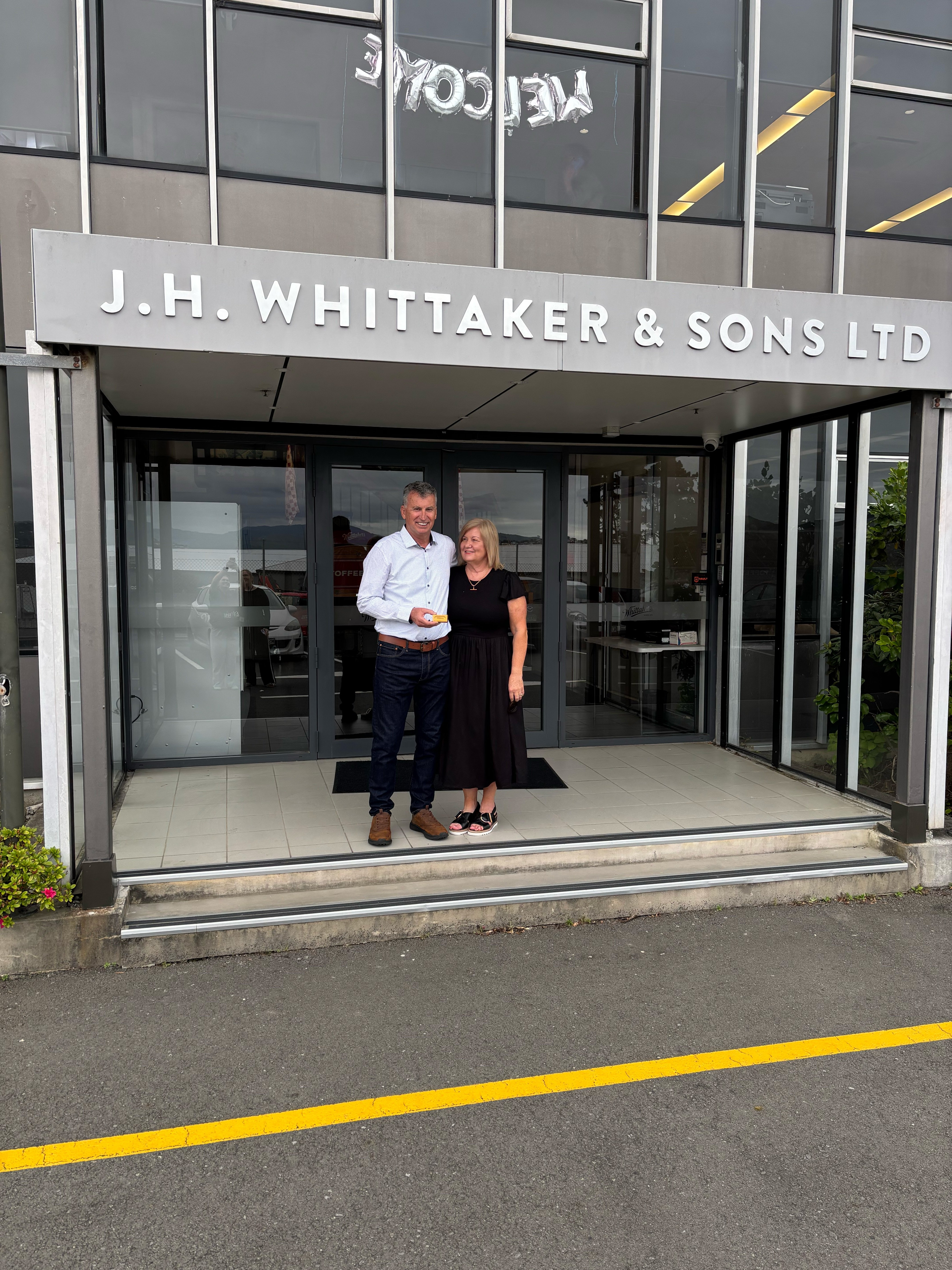 Cromwell residents Doug and Tammy Drinkwater enjoy the prize package Doug won when he bought a...