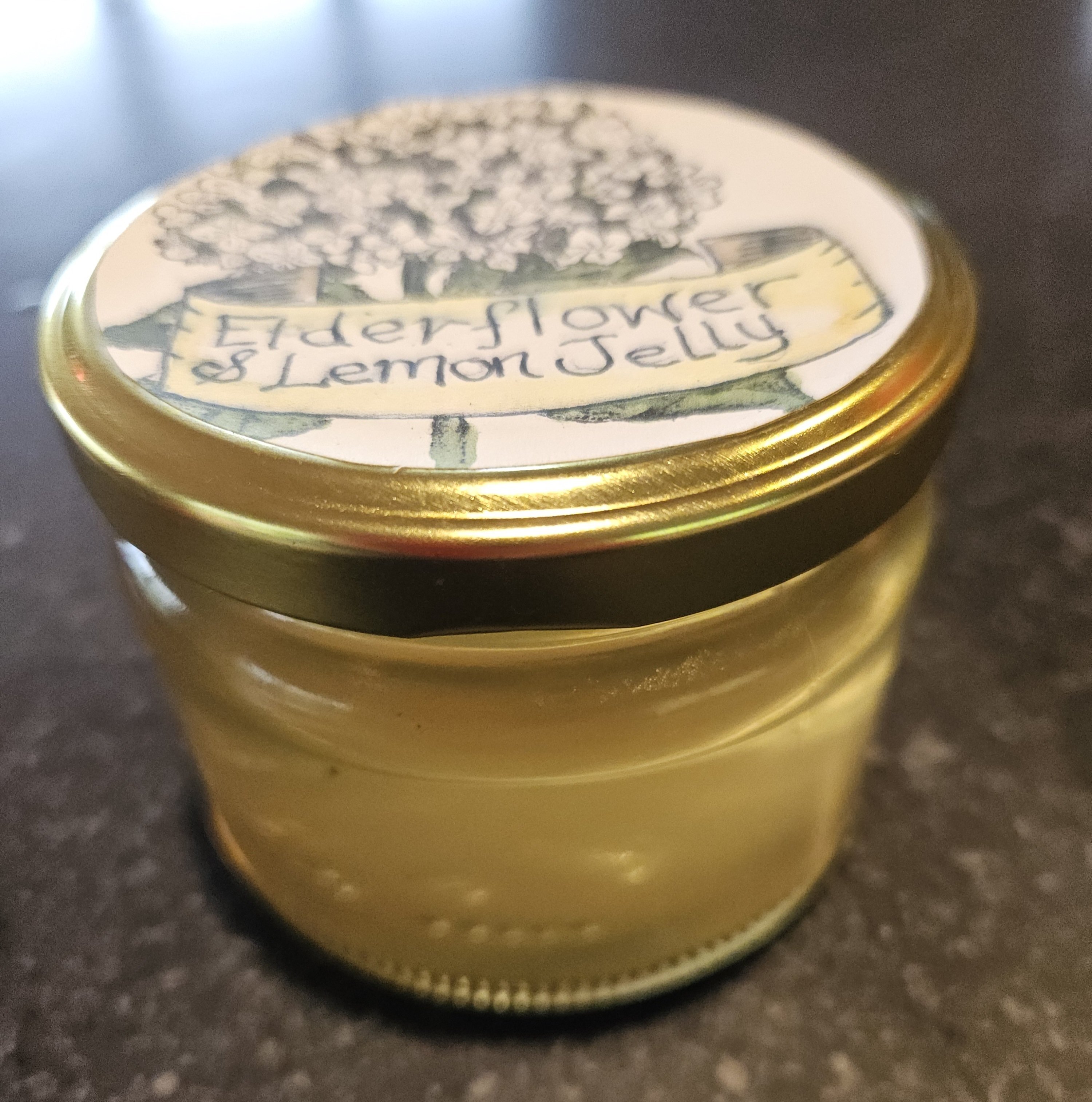 Elderflower and lemon jelly recipe by Hilary Rowley.