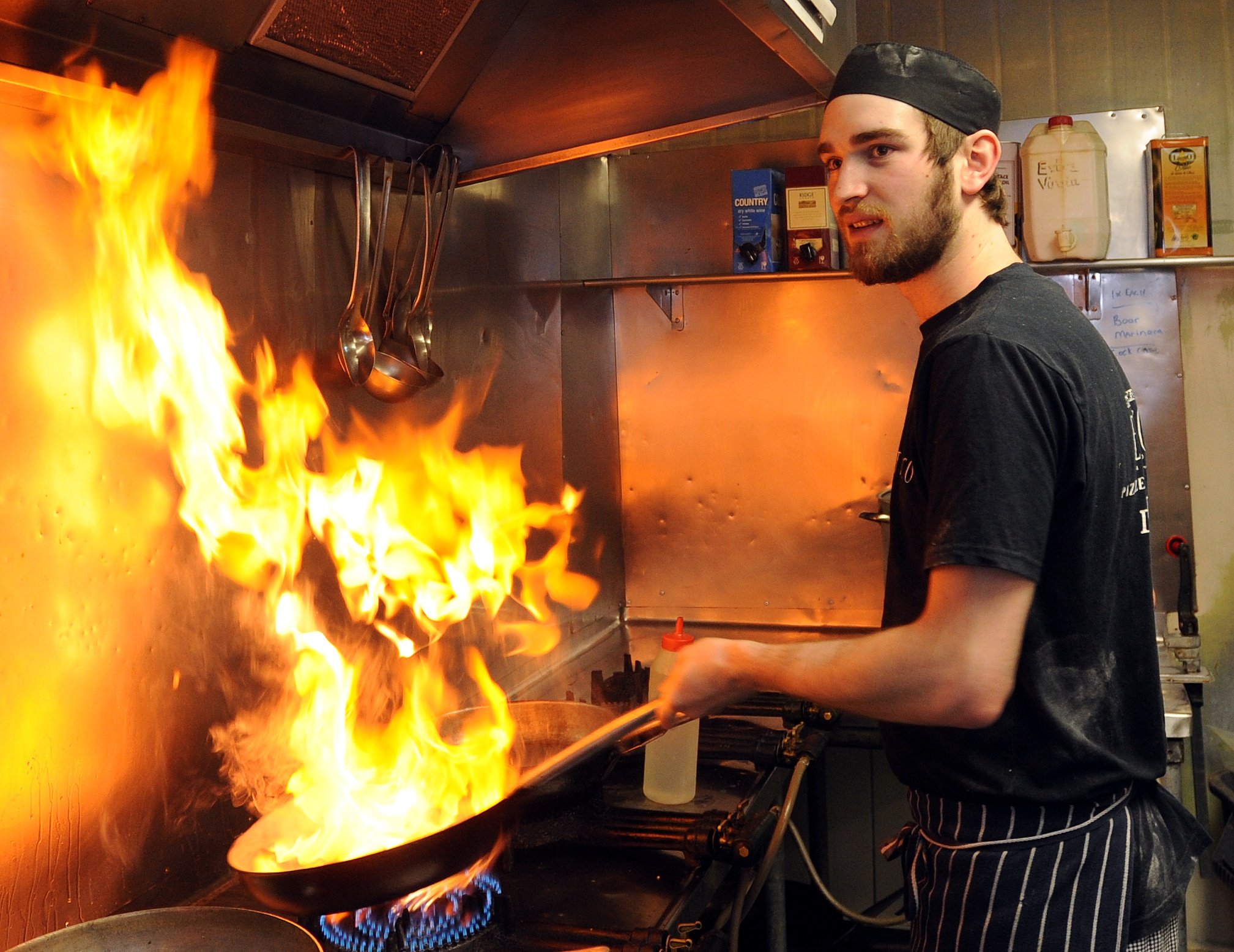 Zane in the kitchen he ran full-time for more than 18 years, in 2011. Photo: Peter McIntosh