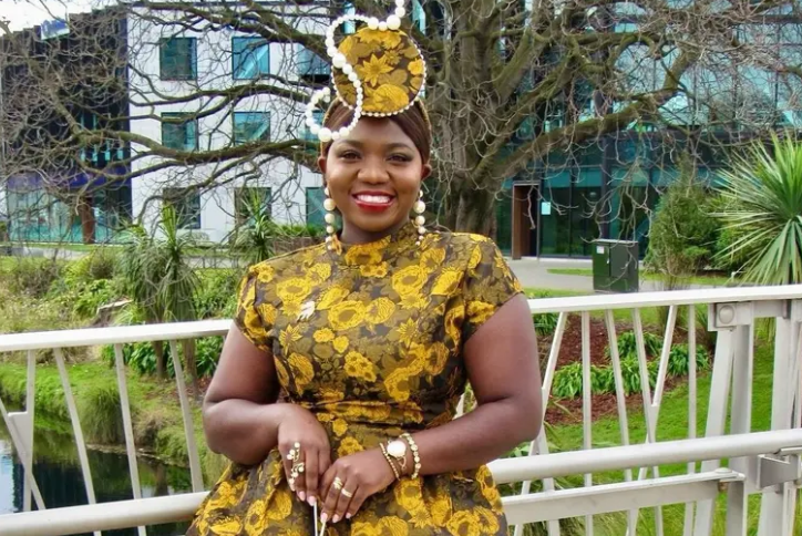 Foster Mwaba took inspiration from the vintage gowns she saw in photos at the rest home she works...