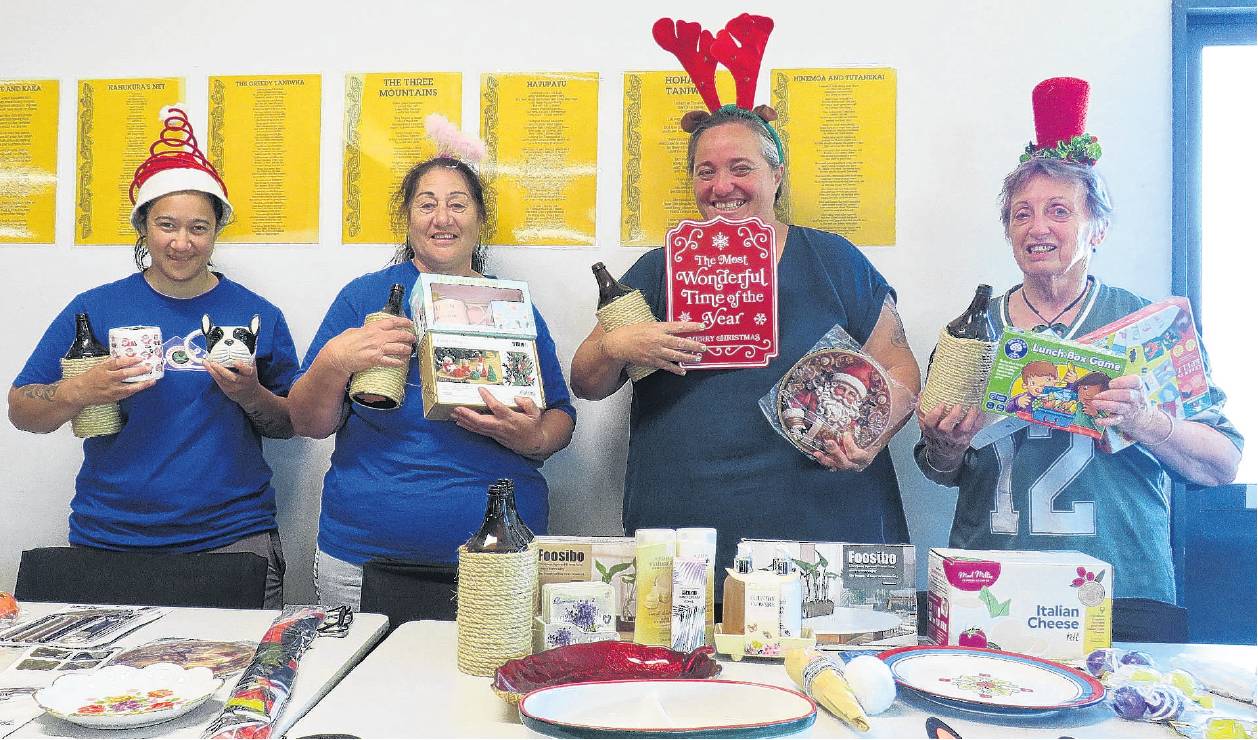 From left - Hakatere Marae assistant marae co-ordinator India Rikihana, co-ordinator Tania Reuben...