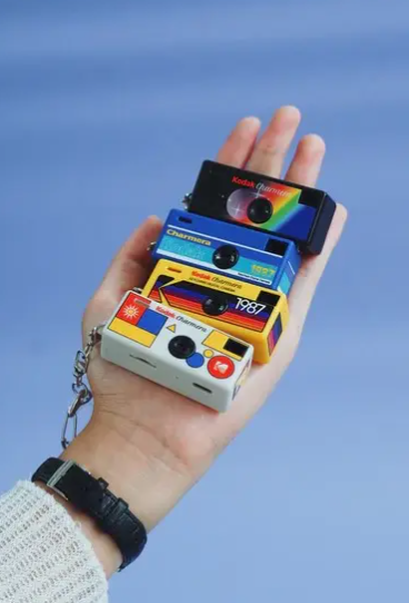 The Charmera, which weighs just 30 grams, comes in seven colours. Photo: Supplied / Kodak