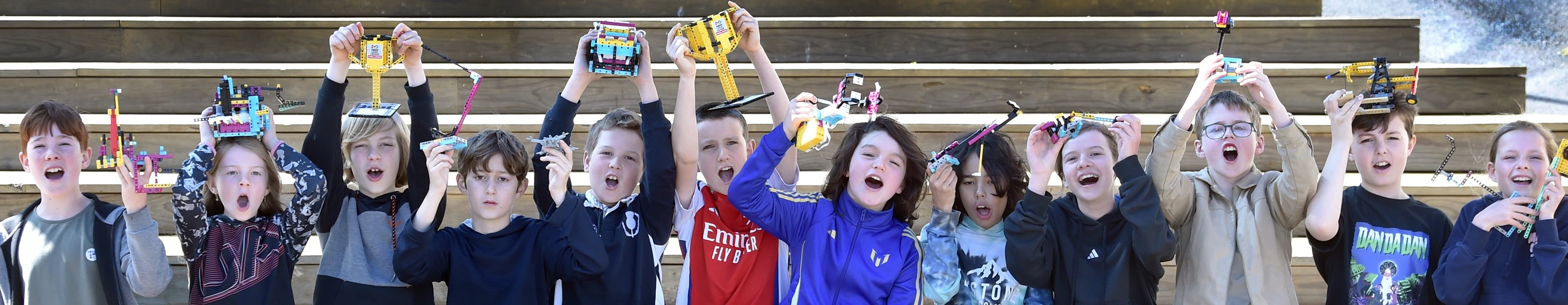 North East Valley School First Lego League team members (from left) Oscar Chapman, 10, Sequoia,...