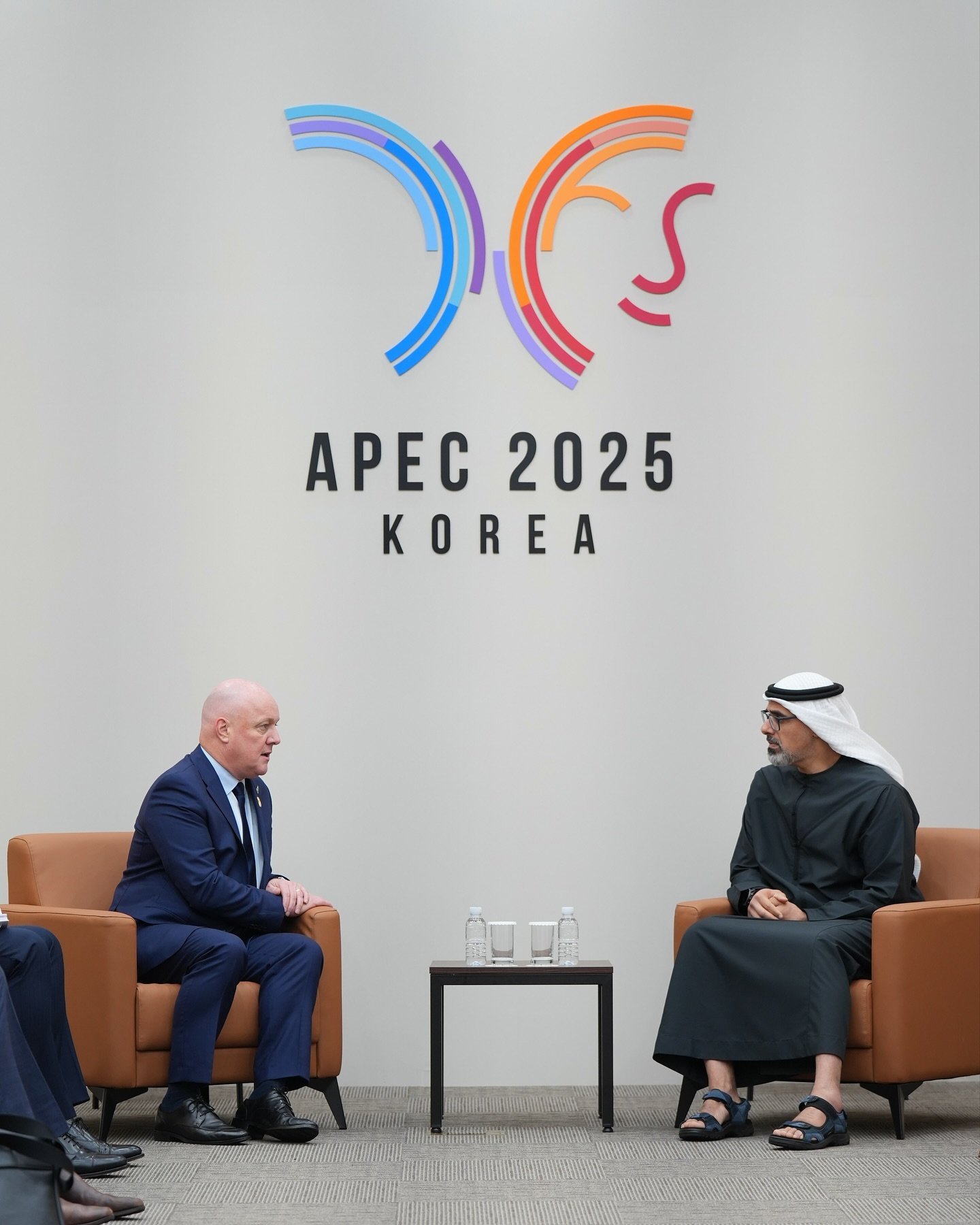 Christopher Luxon meets with the Crown Prince of Abu Dhabi at the recent Apec conference. PHOTO:...