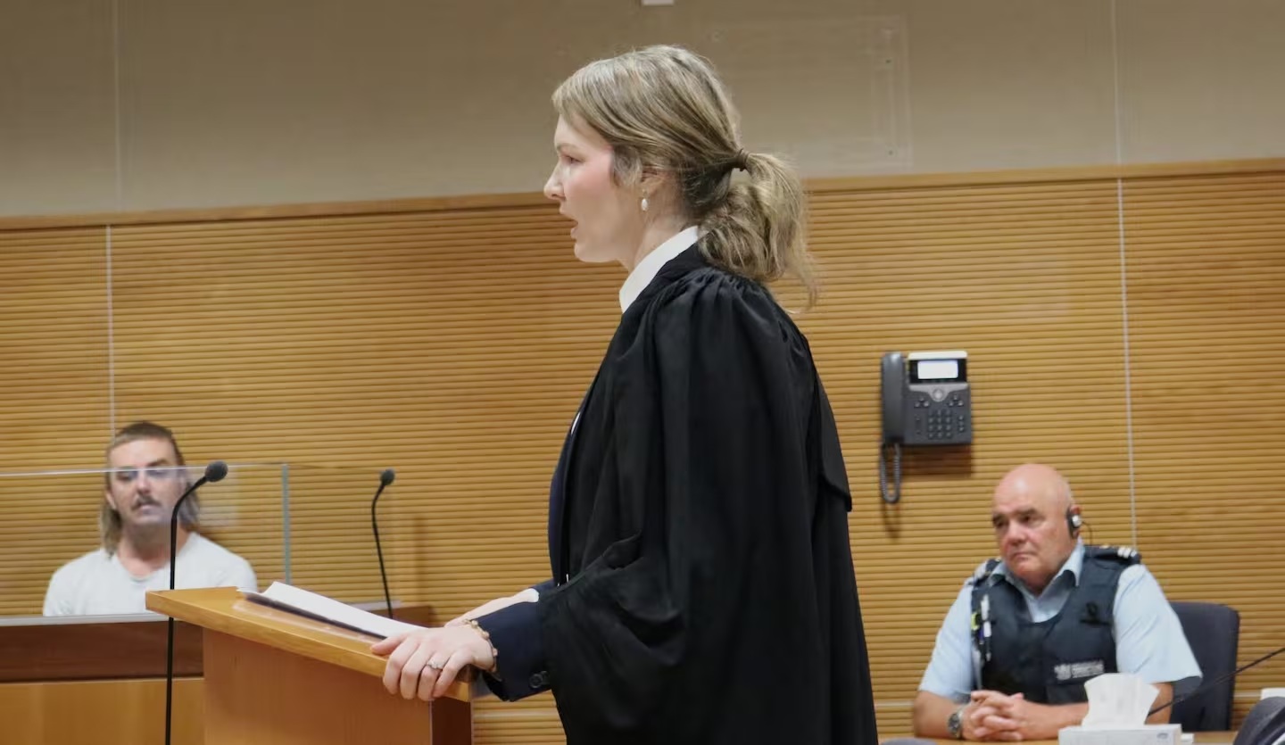 Crown prosecutor Abigail Goodison during the sentencing of Frank Harris in the High Court at...