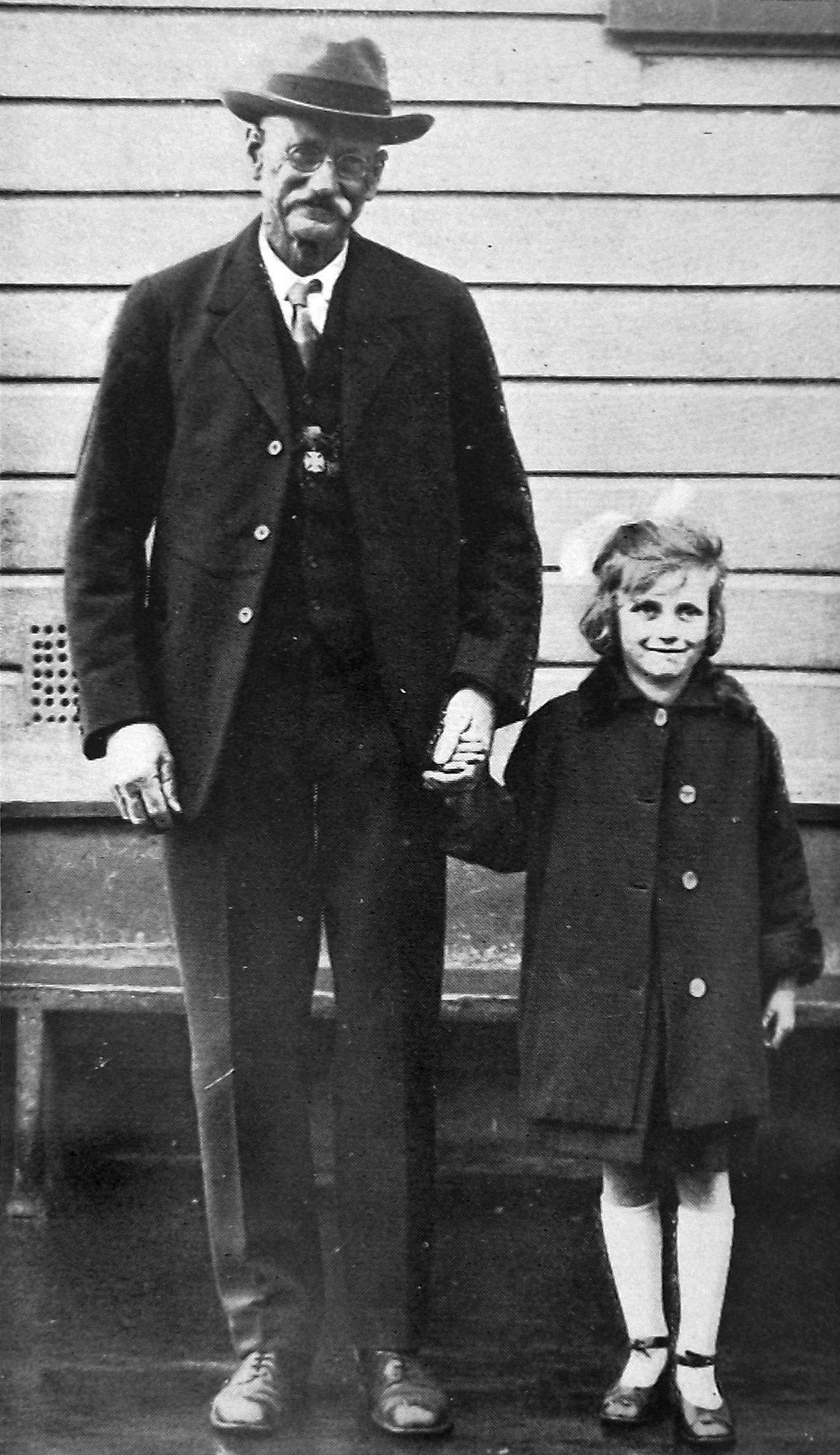 Oldest ex-pupil J.T. Hardie and youngest pupil Ruth Prout attend the 60th anniversary of...