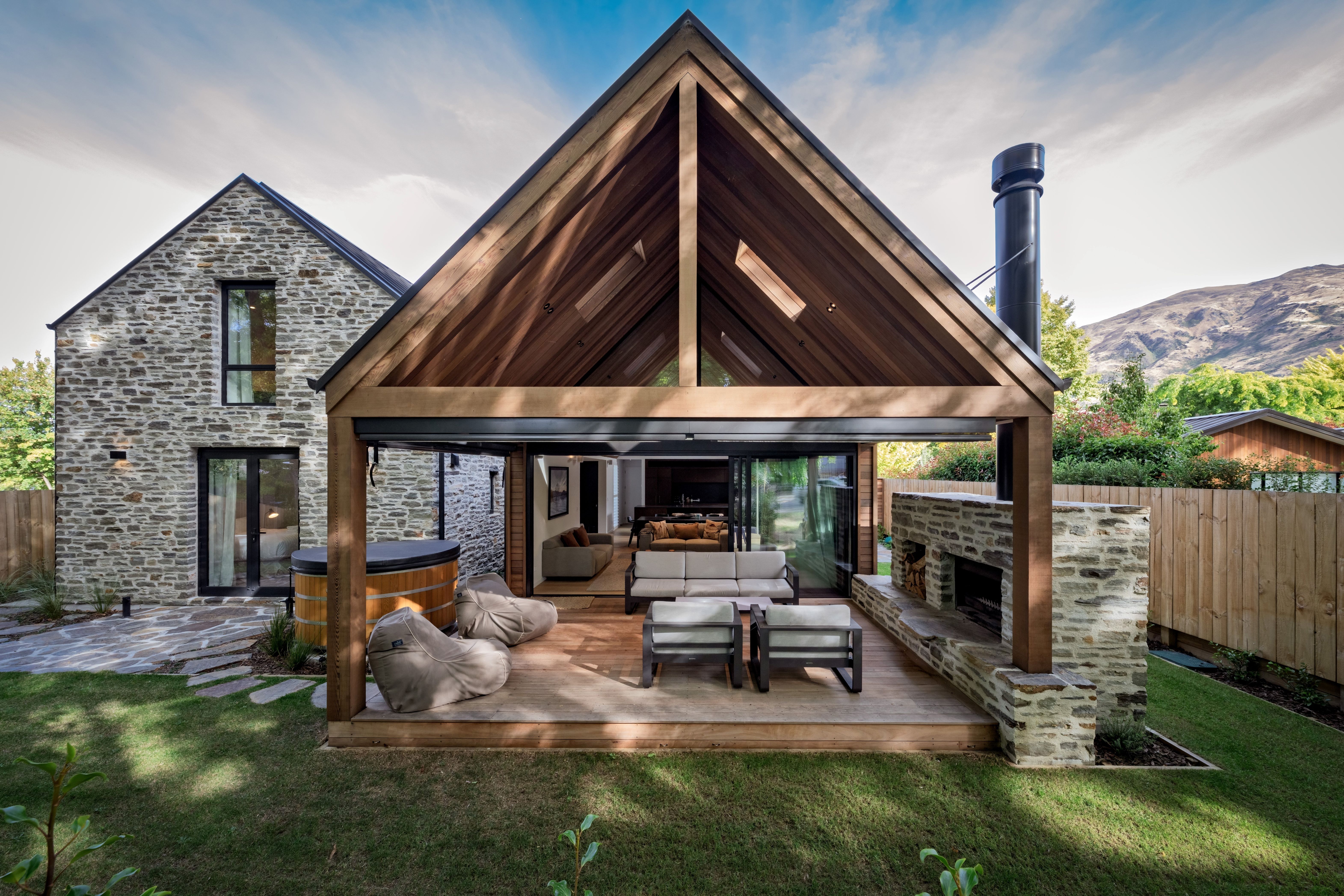 This award-winning home is tucked away down a quiet lane, just moments from Lake Wanaka. PHOTOS:...