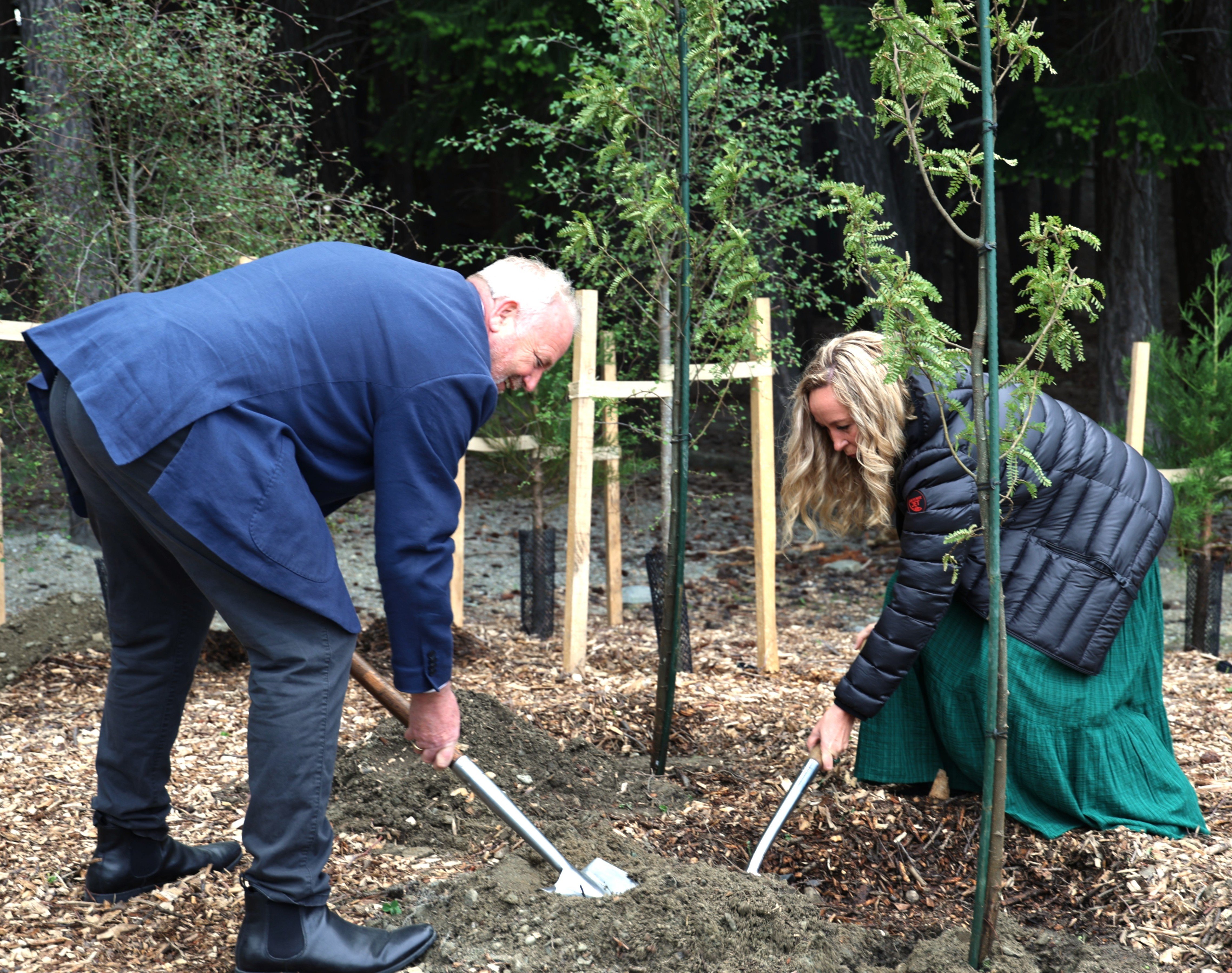 Queenstown Lakes District Mayor John Glover and mana whenua representative Paulette Tamati...