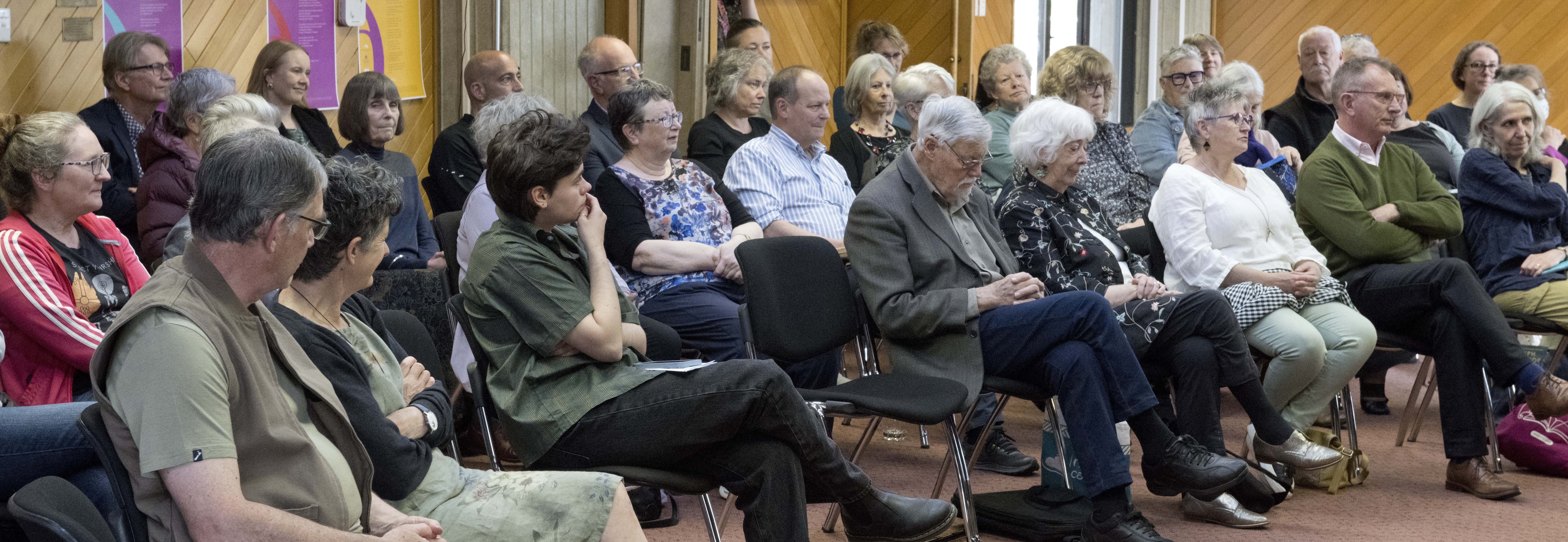 The attentive audience. 