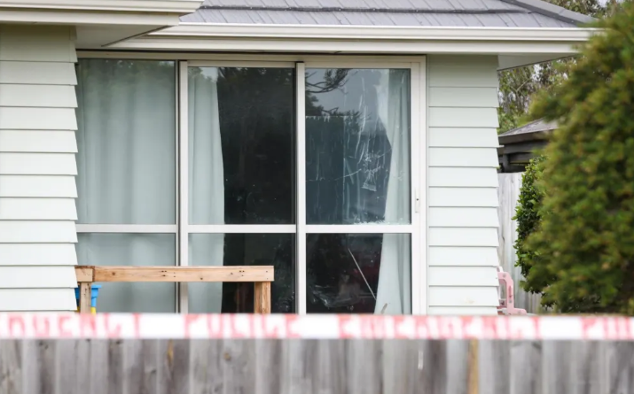 The scene of the shooting on Monday night. Photo: RNZ/Nathan Mckinnon