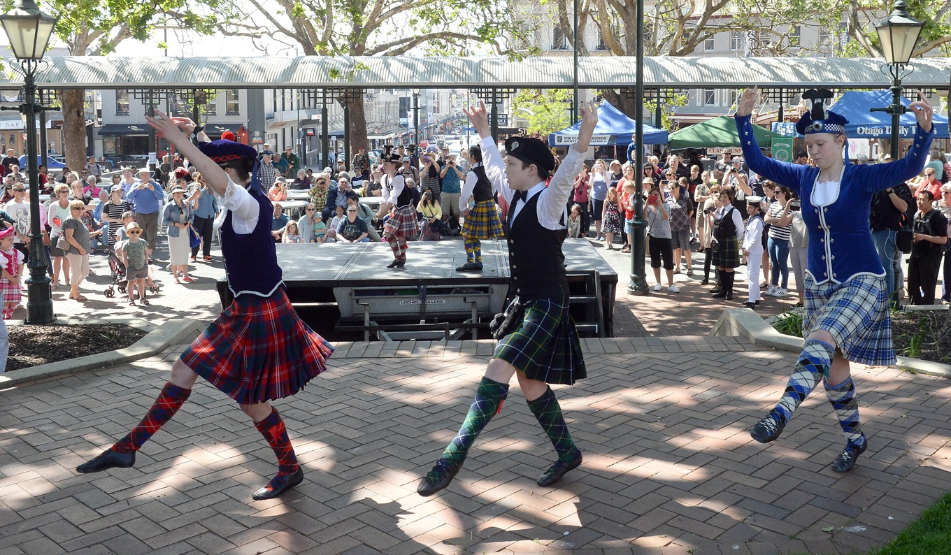 St Andrew’s Day in Dunedin always draws a crowd. Photo: Linda Robertson