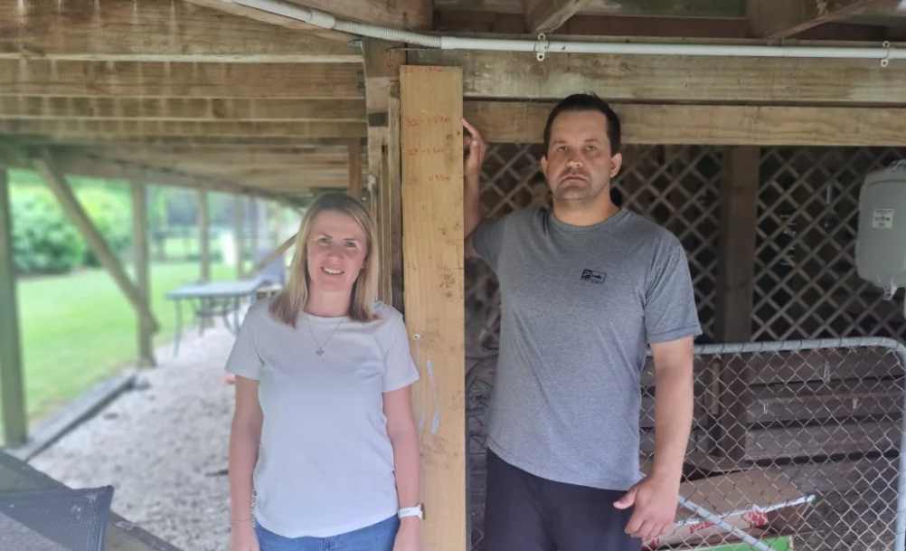 Brendon and Stephanie Deacon at their property that was considered category one by Auckland...