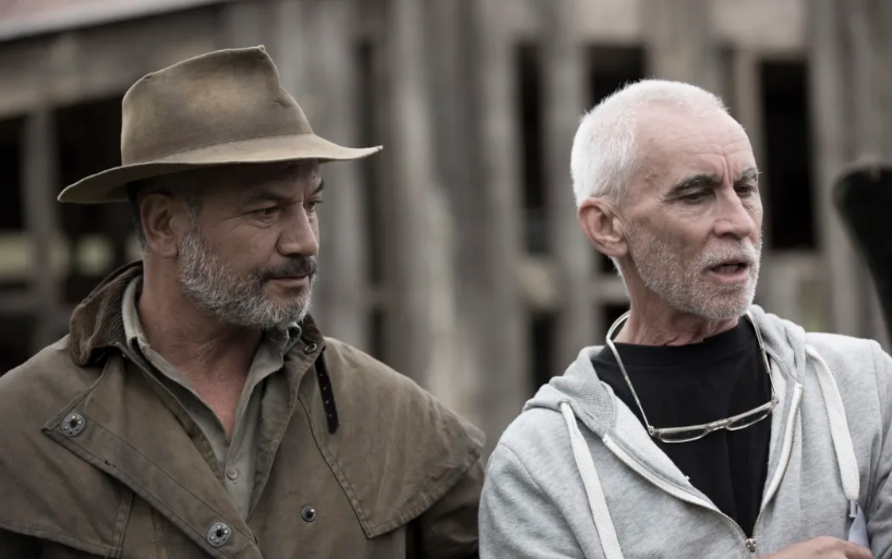 Lee Tamahori (right) and Temuera Morrison on the set of Mahana Photo: Supplied