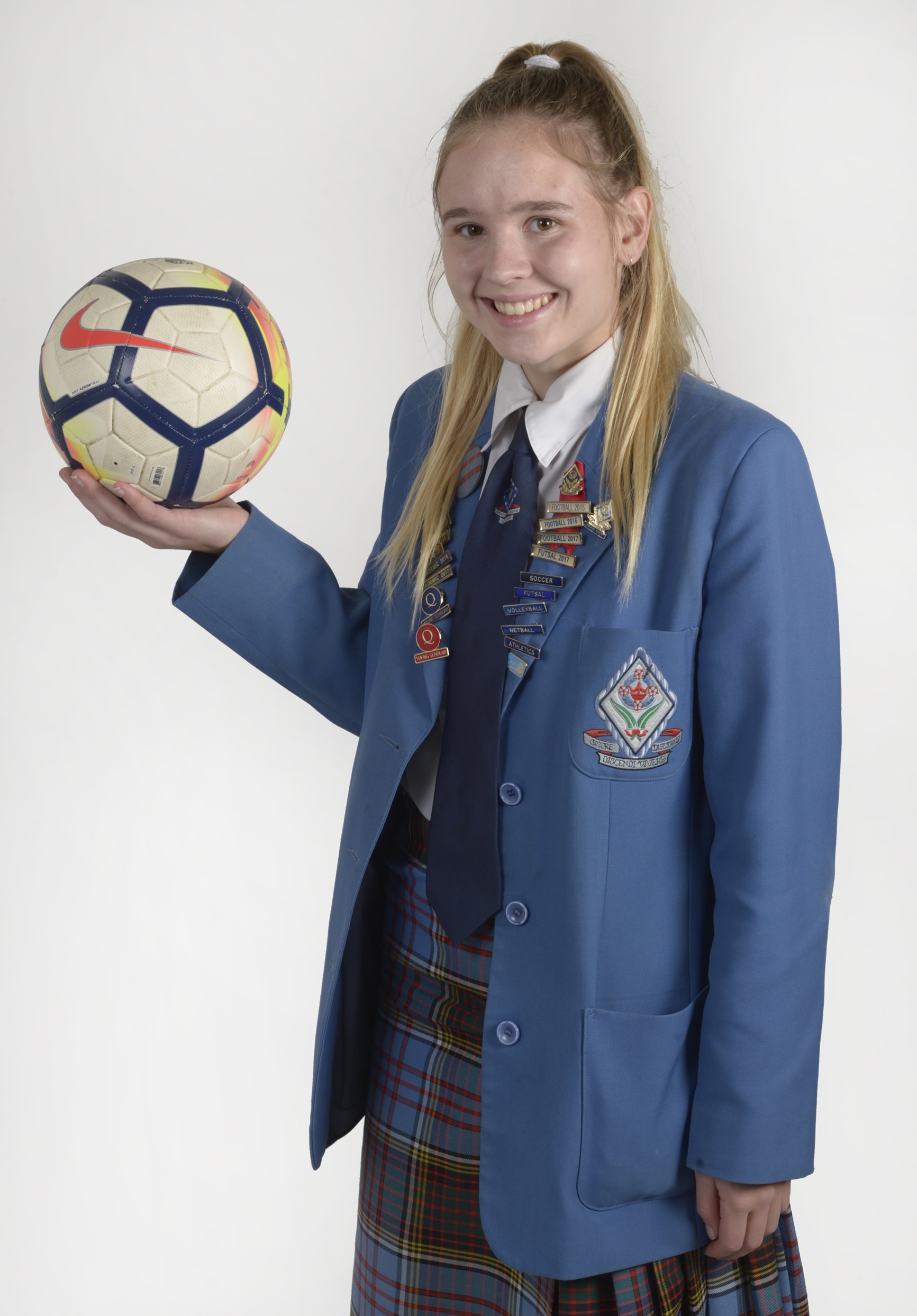 Queen’s High School head girl Wall pictured in 2018 for her Otago Daily Times Class Act award....