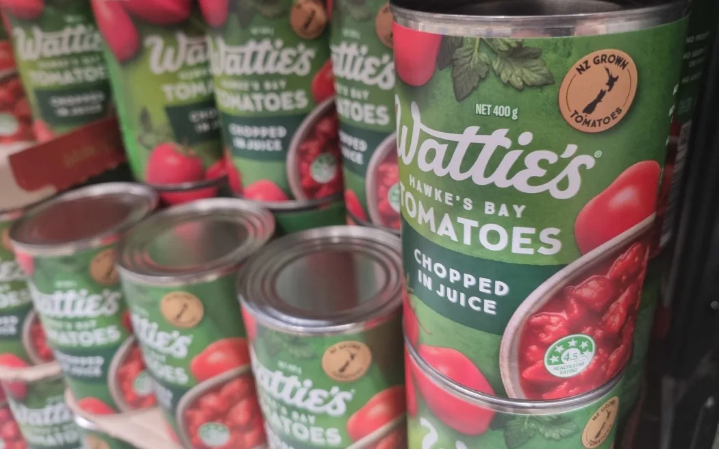 Wattie's tomatoes from Hawke's Bay. Photo: RNZ/Monique Steele