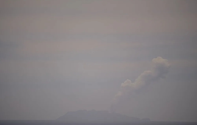 A screen shot of steam rising from Whakaari/White Island on October 30, 2025. Photo: Supplied