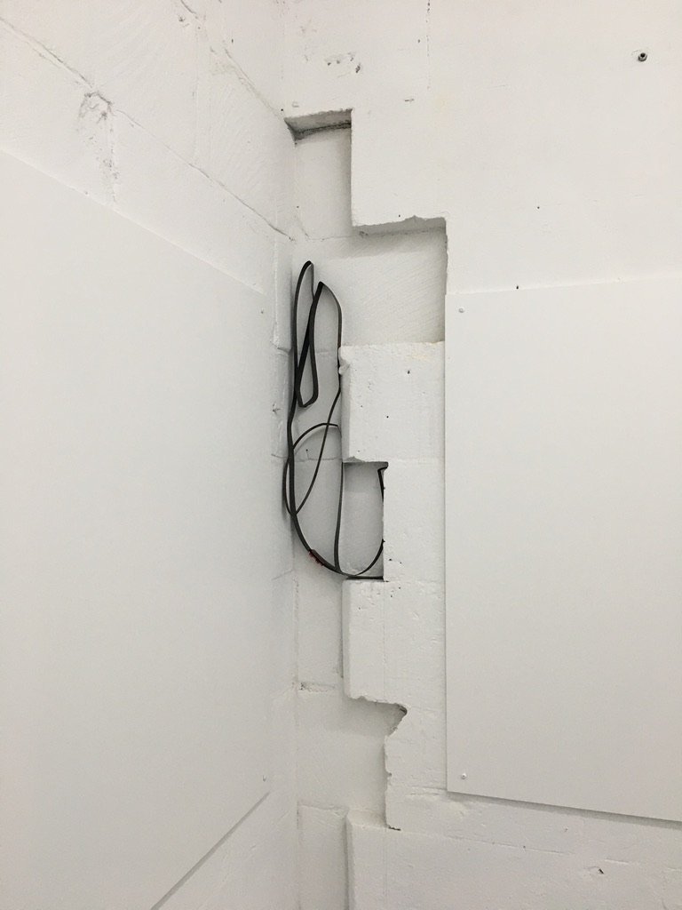 Drawing Form, high tensile steel strapping, Crucible Gallery.
