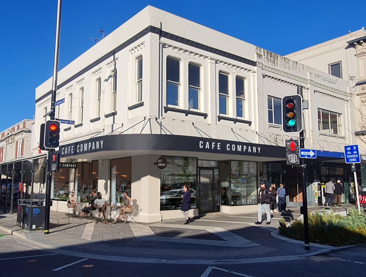 An artist's impression of a proposed new cafe in a historic building on the corner of George and...