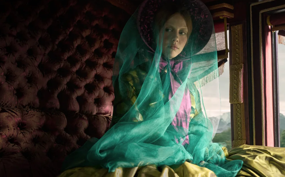 Mia Goth as Elizabeth in Frankenstein. Photo: Ken Woroner/Netflix