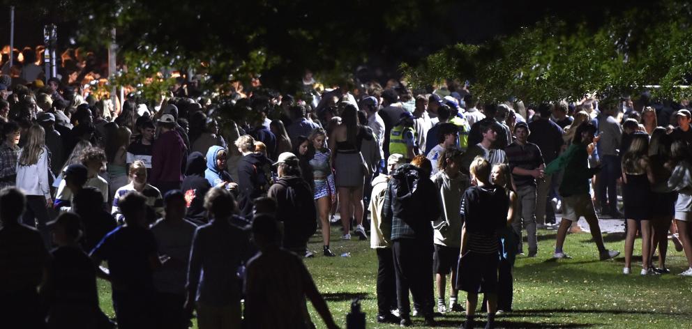 A large crowd at the waterfront in Wanaka on a previous New Year’s Eve. Photo: Gregor Richardson