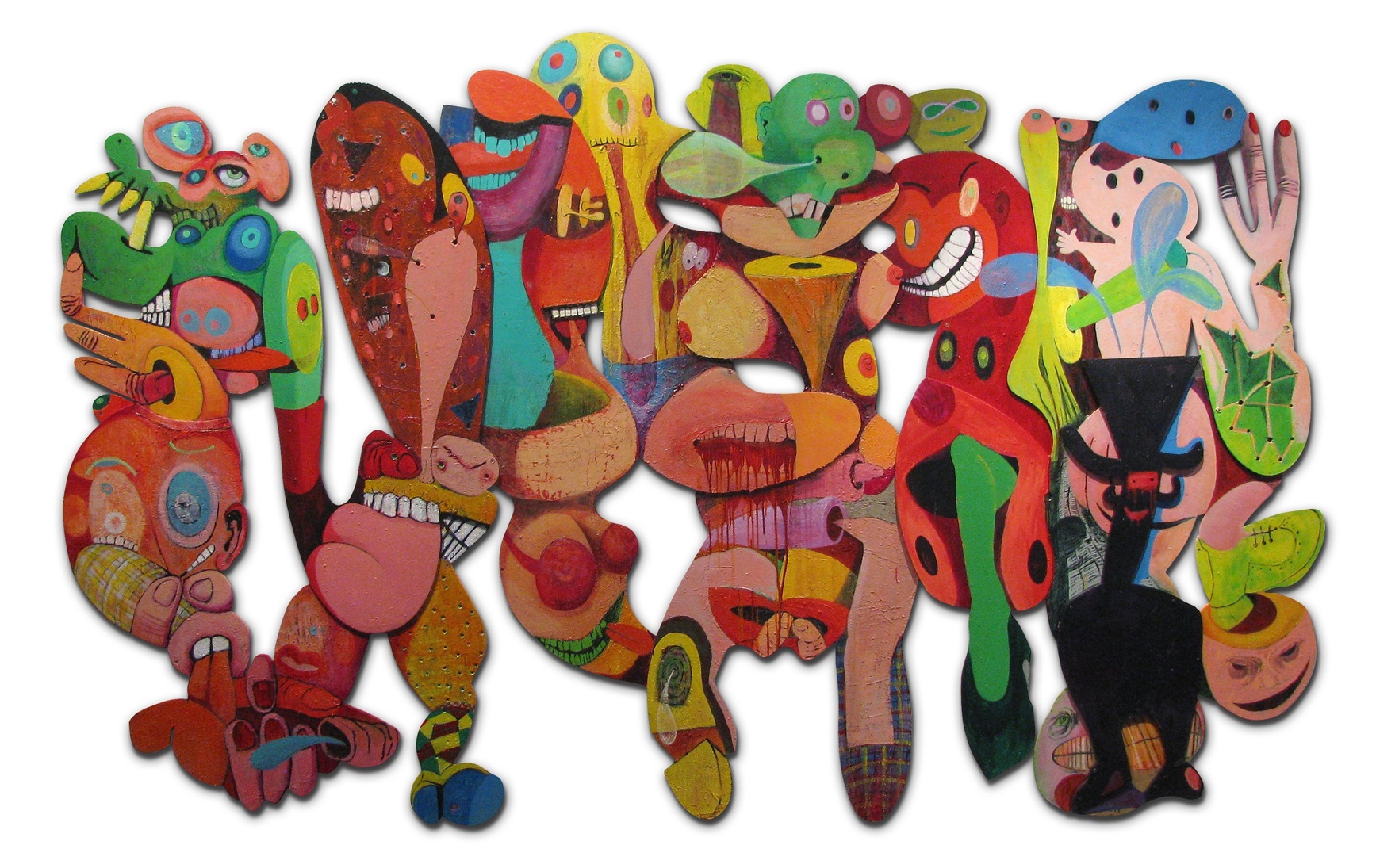 Rob McLeod, Swimming Against the Tide, 1990s and 2005, oil on plywood, Collection of Eastern...