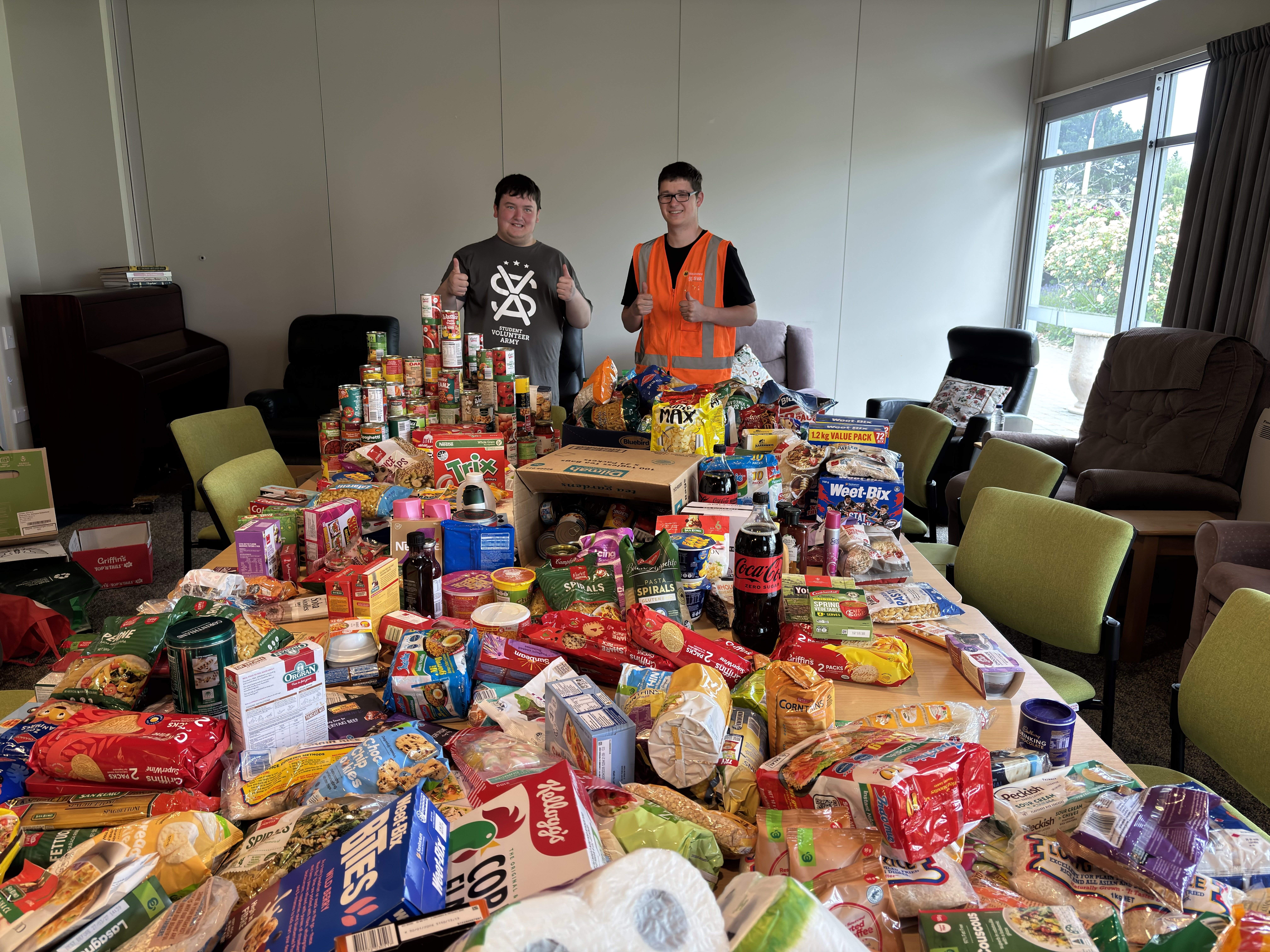 Southland Student Volunteer Army member Jacob Wilkinson-Hall, along with Fletcher McDowall, 15,...