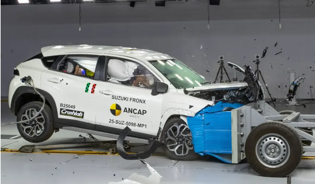 The Suzuki Fronx during testing. The car has been on sale in New Zealand since June this year....