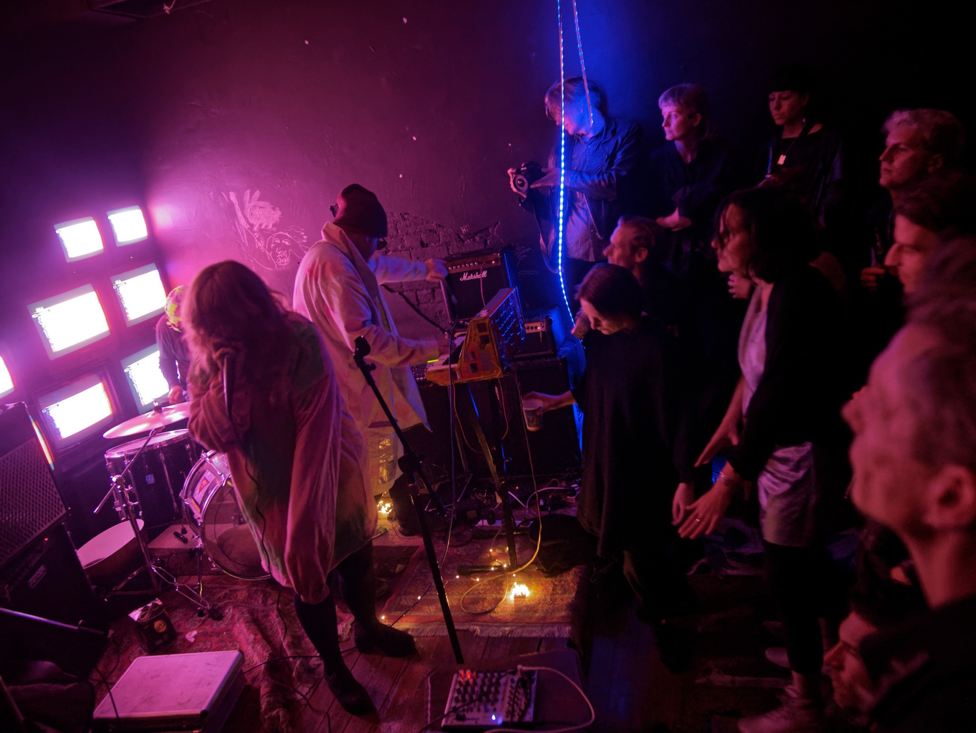 Dunedin band The Futurians perform at None Gallery’s final show, in May 2019. Photo: Fraser...