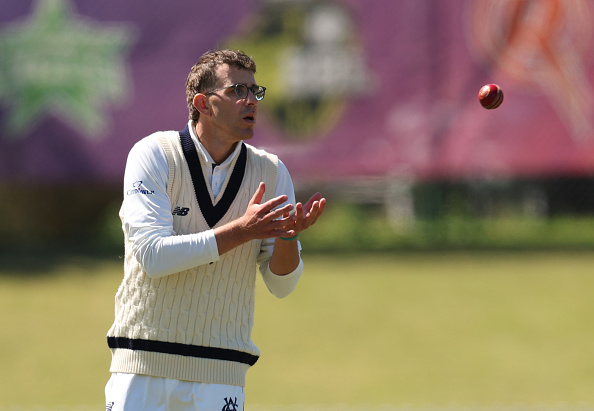 Todd Murphy playing for Victoria in the  Sheffield Shield in October. Photo: Getty Images