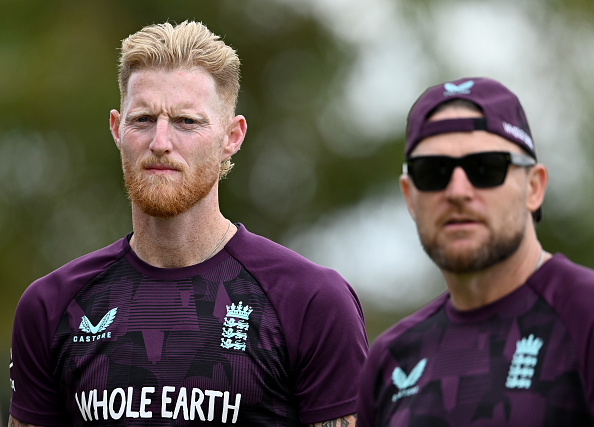 England captain Ben Stokes and coach Brendon McCullum. Photo: Getty Images