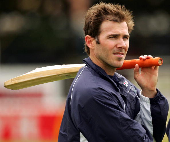 Damien Martyn at an Australia team training session at the Basin Reserve in Wellington in February 2005. Photo: Getty