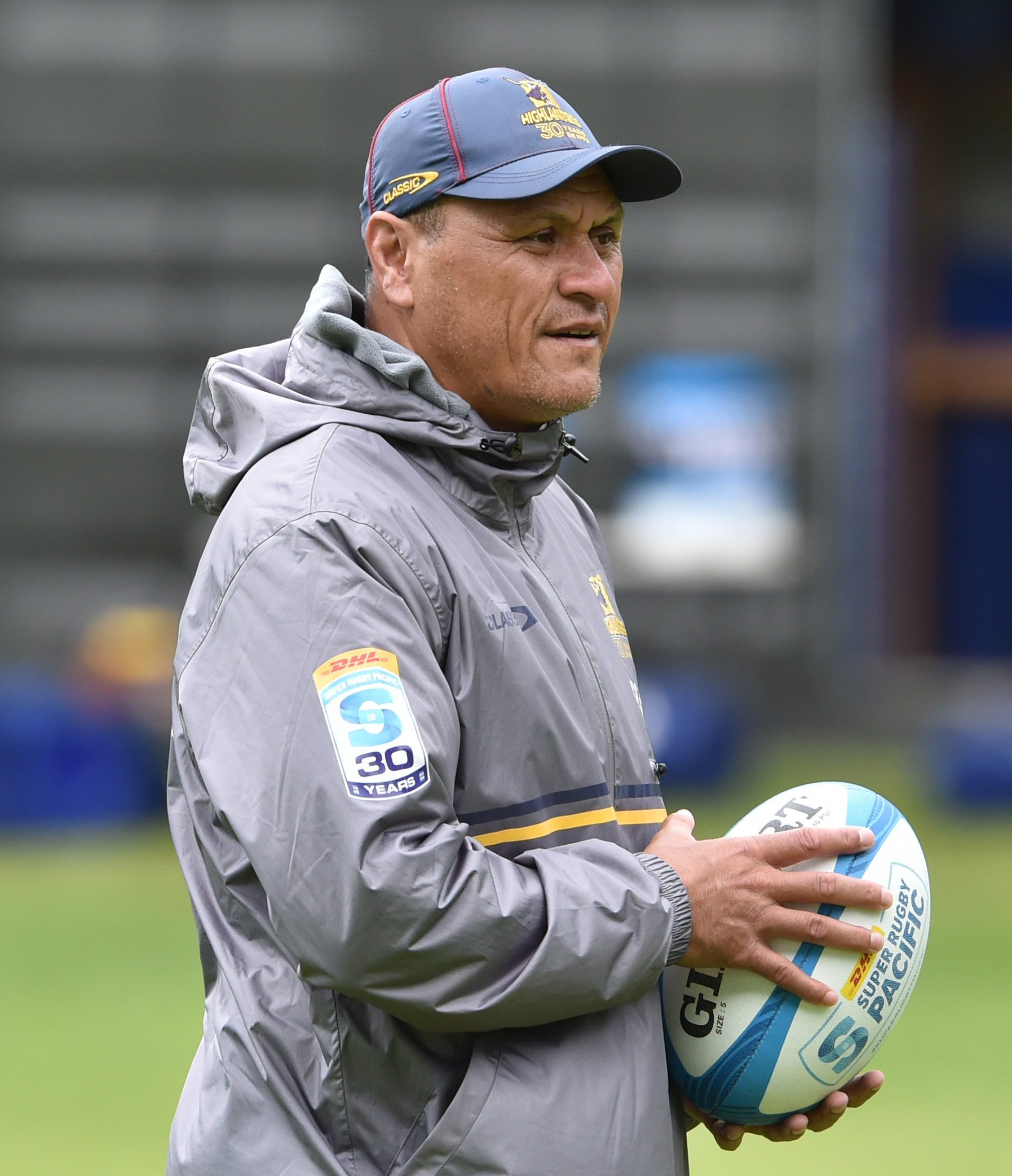 David Kidwell oversees a Highlanders training session at Logan Park. Photo: Gregor Richardson