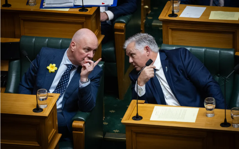 Prime Minister Christopher Luxon and Police Minister Mark Mitchell. Photo: VNP / Phil Smith