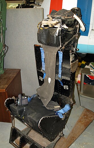 A Martin-Baker Mk.2 ejection seat like the one used by Geoffrey Hubbard when he was forced to ...