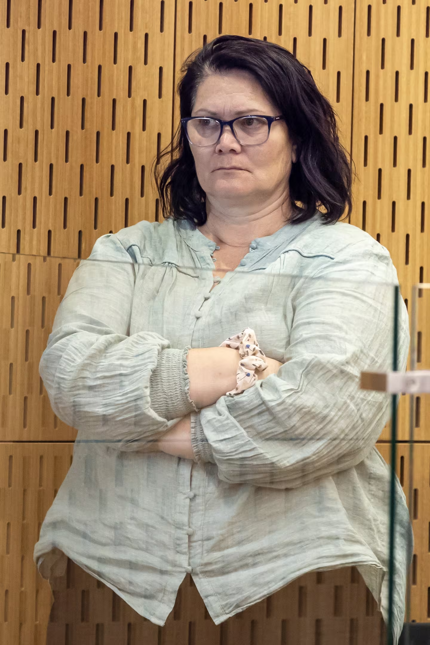 Aroha Tuira stands in the High Court at Christchurch. Photo / Iain McGregor / Pool