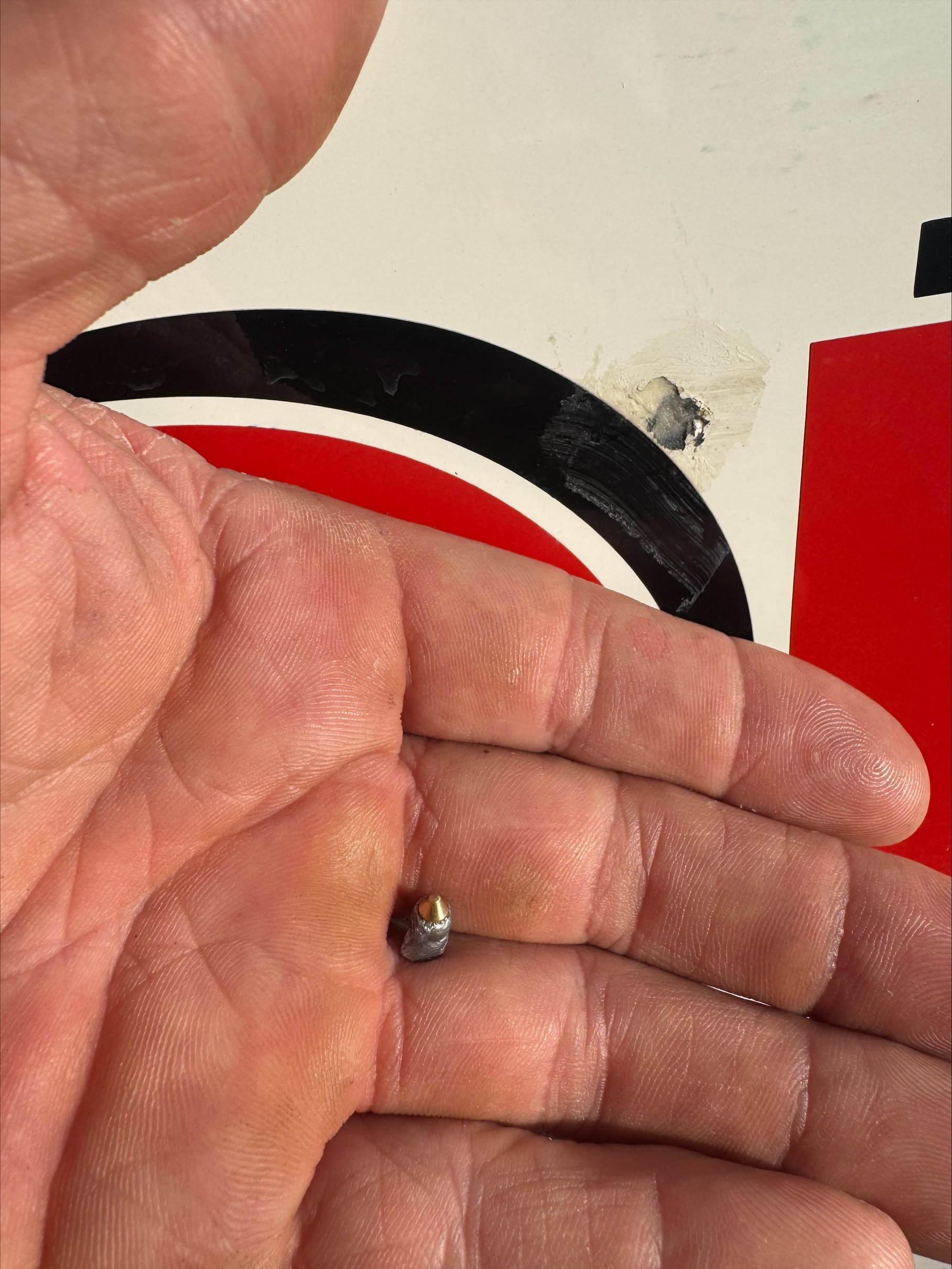 A recovered slug gun pellet.