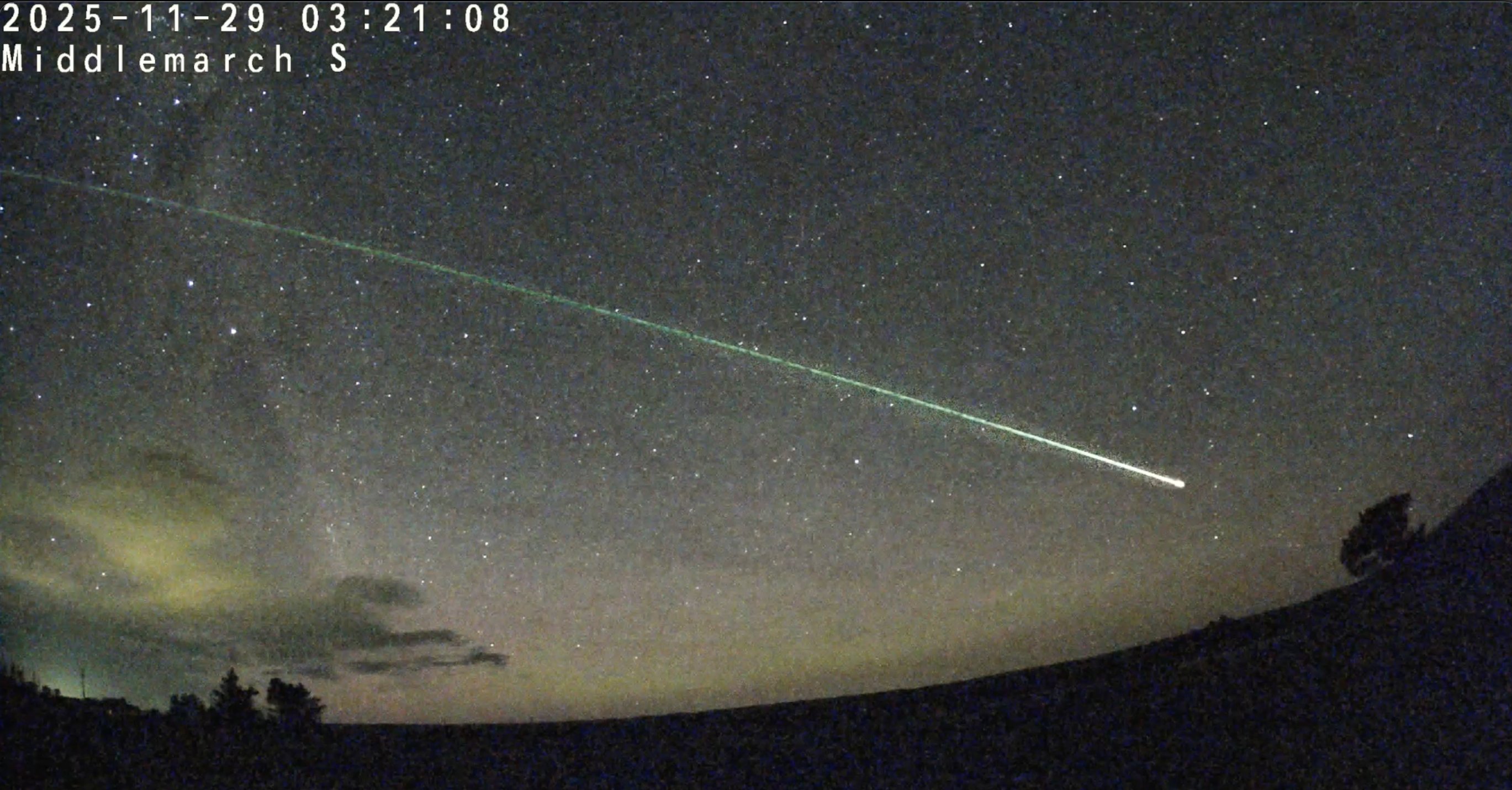 The sky over Middlemarch courtesy of a humble security camera. Image: Ian Griffin